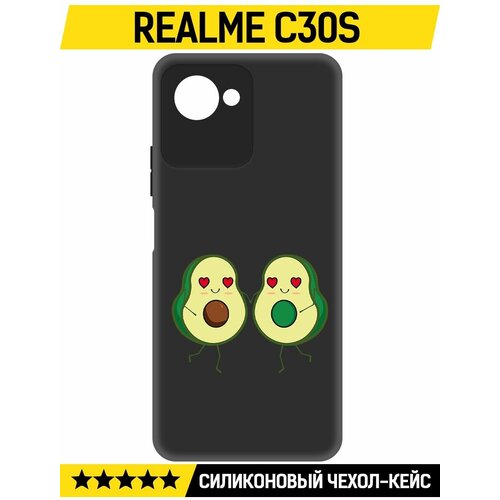 Чехол-накладка Krutoff Soft Case Авокадо Пара для Realme C30s черный чехол накладка krutoff soft case авокадо пара для realme 11 4g черный