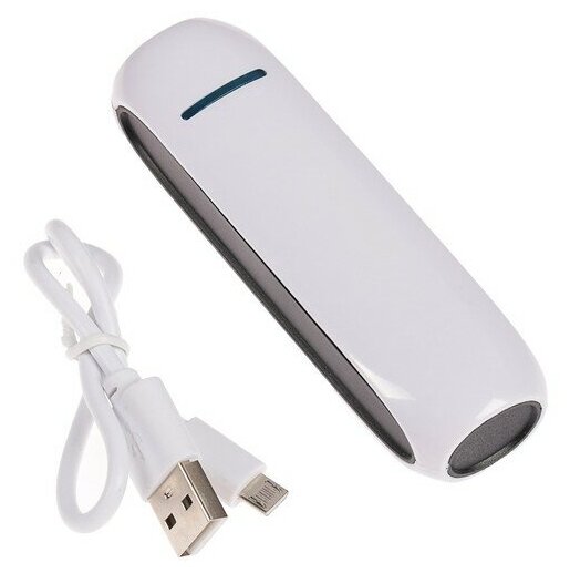 Внешний аккумулятор LuazON PB-07, 2200 мАч, USB, 1 А, провод в комплекте, микс