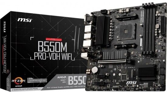 Материнская плата Msi B550M PRO-VDH WIFI (AM4, mATX)