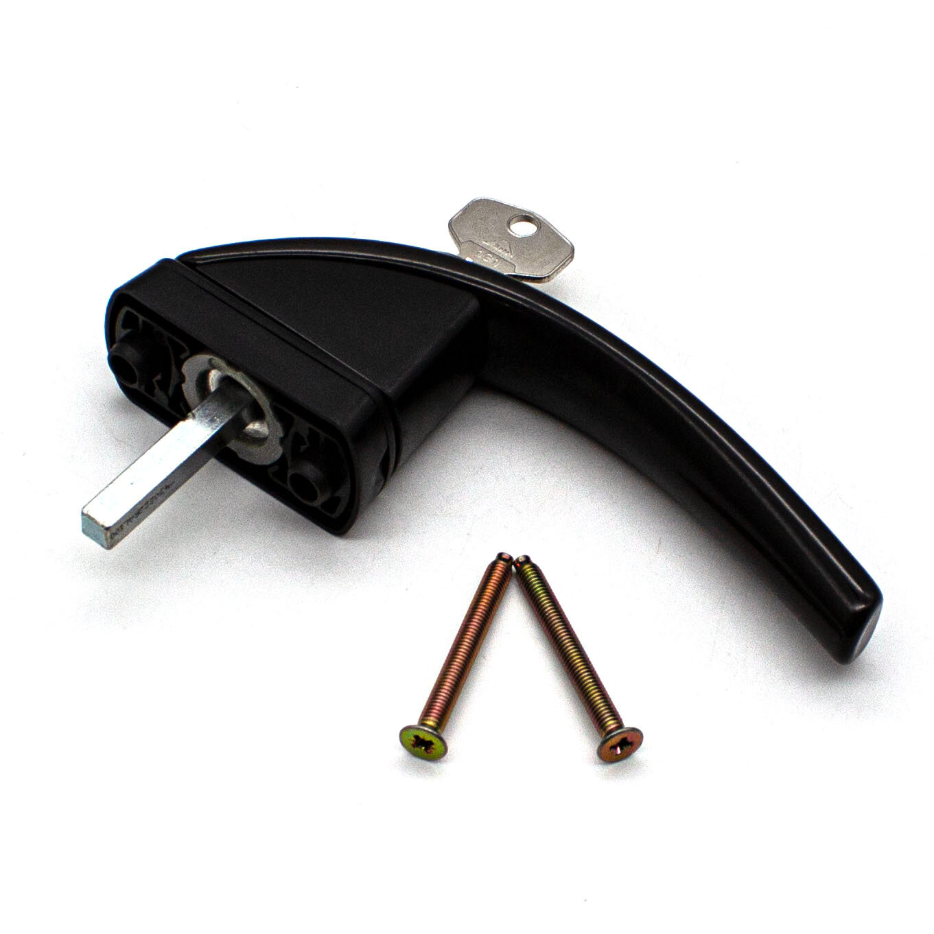 Ручка для окон и дверей с ключом Roto Swing 37 мм коричневая арт 632315