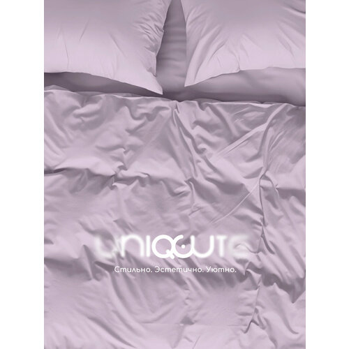 Постельное белье Uniqcute Евро, Поплин, наволочки 50х70 см, Деним