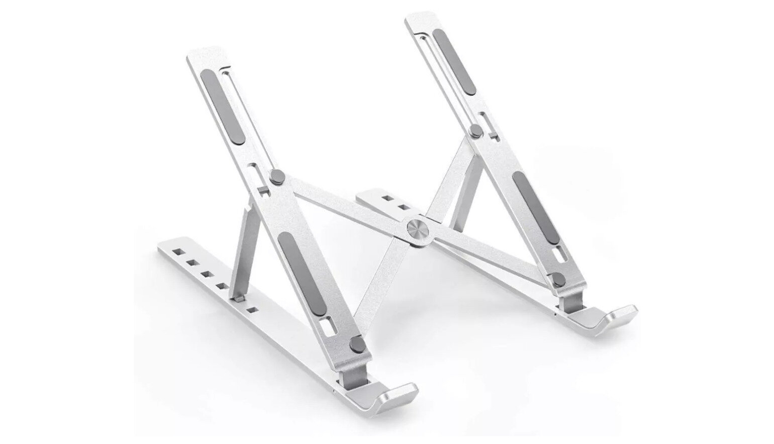 Регулируемая складная подставка для ноутбука и планшета, алюминиевая — фото 1