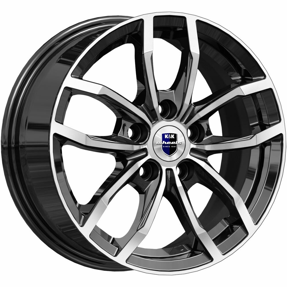 Литой диск K&K Фрост 6,5x15 5*114,3 Et:46 Dia:67,1 алмаз чёрный