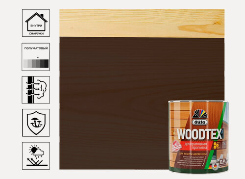 Изображение товара Пропитка Dufa Wood Tex венге 0,9 л для защиты и тонирования древесины