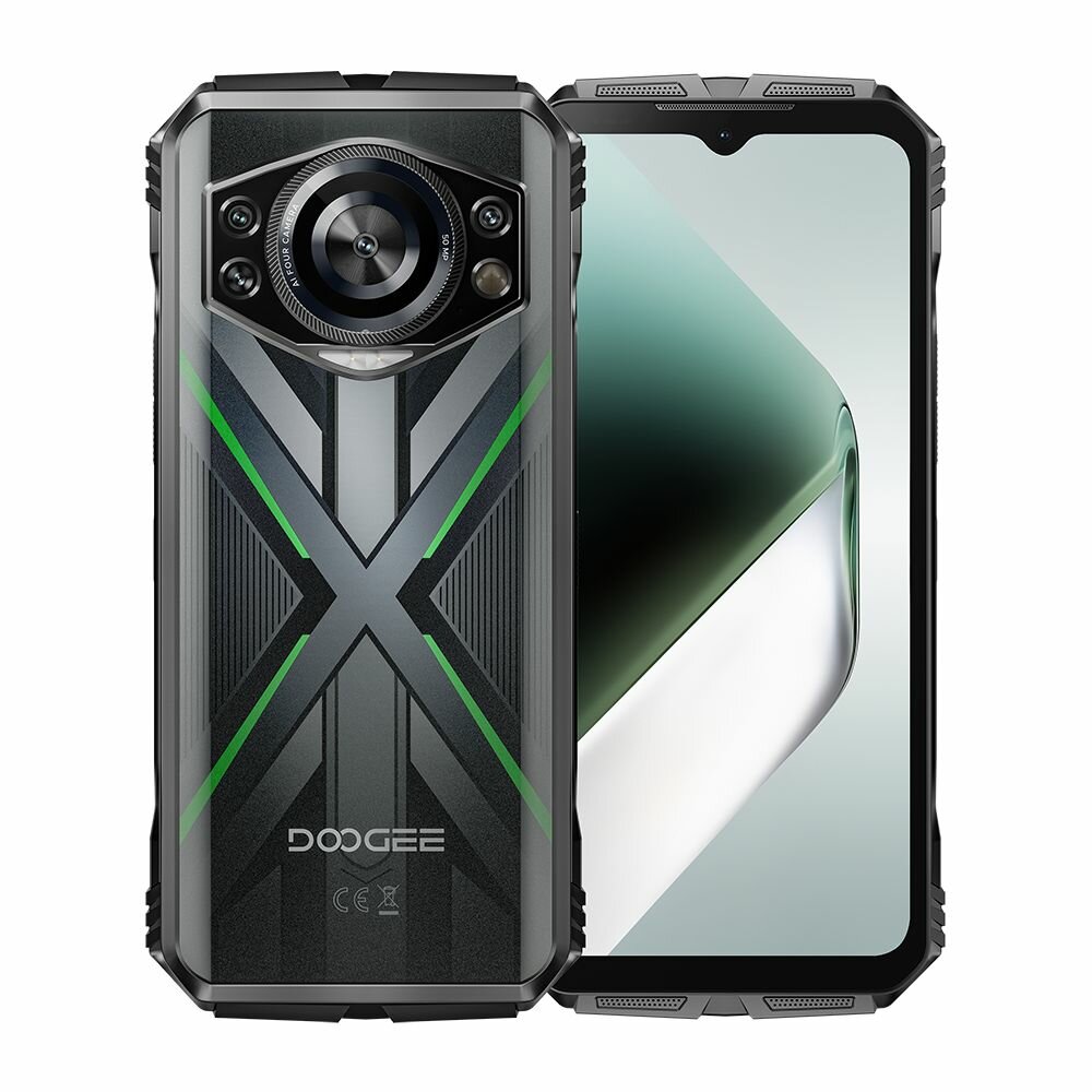 Doogee Смартфон S Cyber Pro Global,12/512 ГБ(512 ГБ, Темно-зеленый, Black-green,12 ГБ)