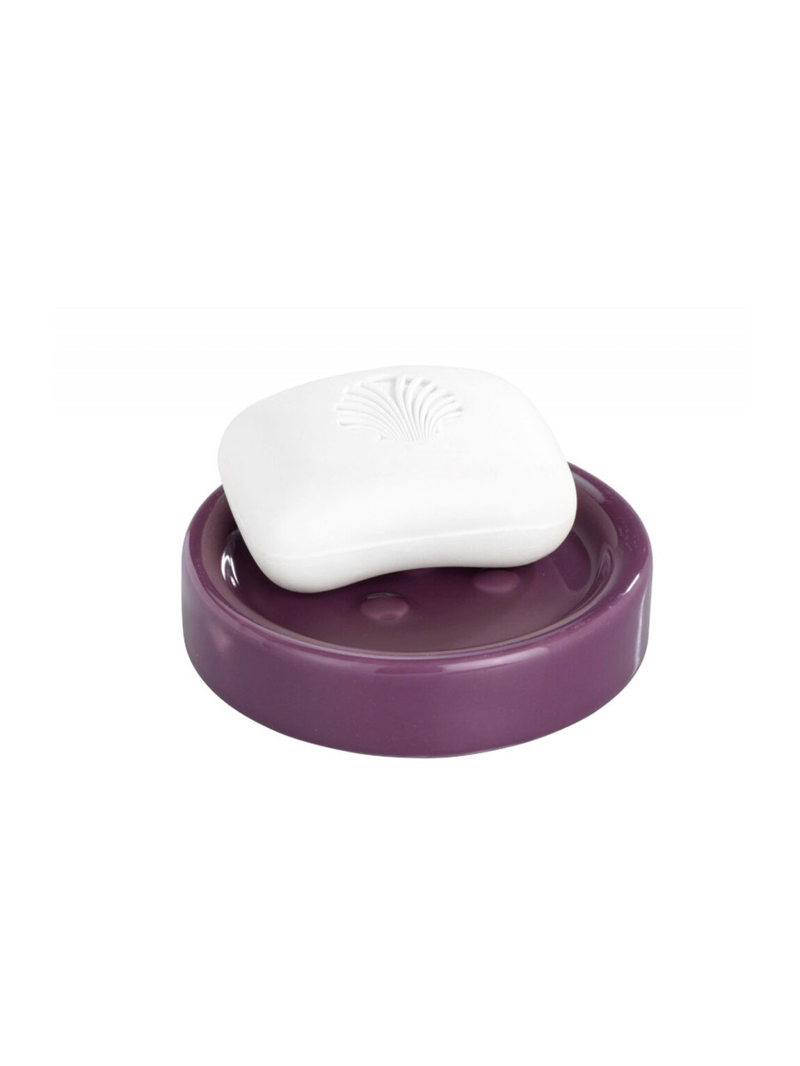 Мыльница WENKO POLARIS purple фиолетовая из керамики 1 шт.