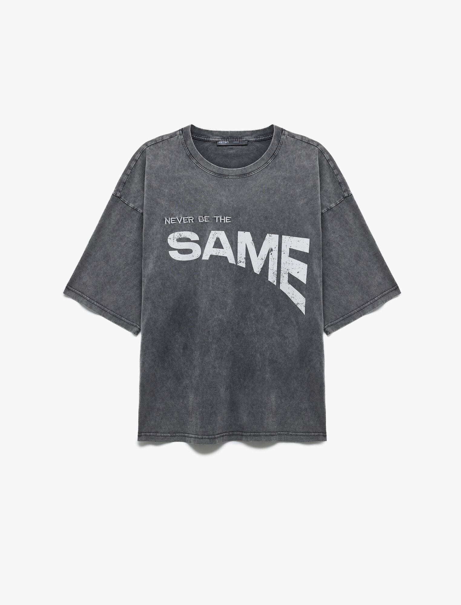 Футболка KOTON, размер L, темно-серый — фото 1