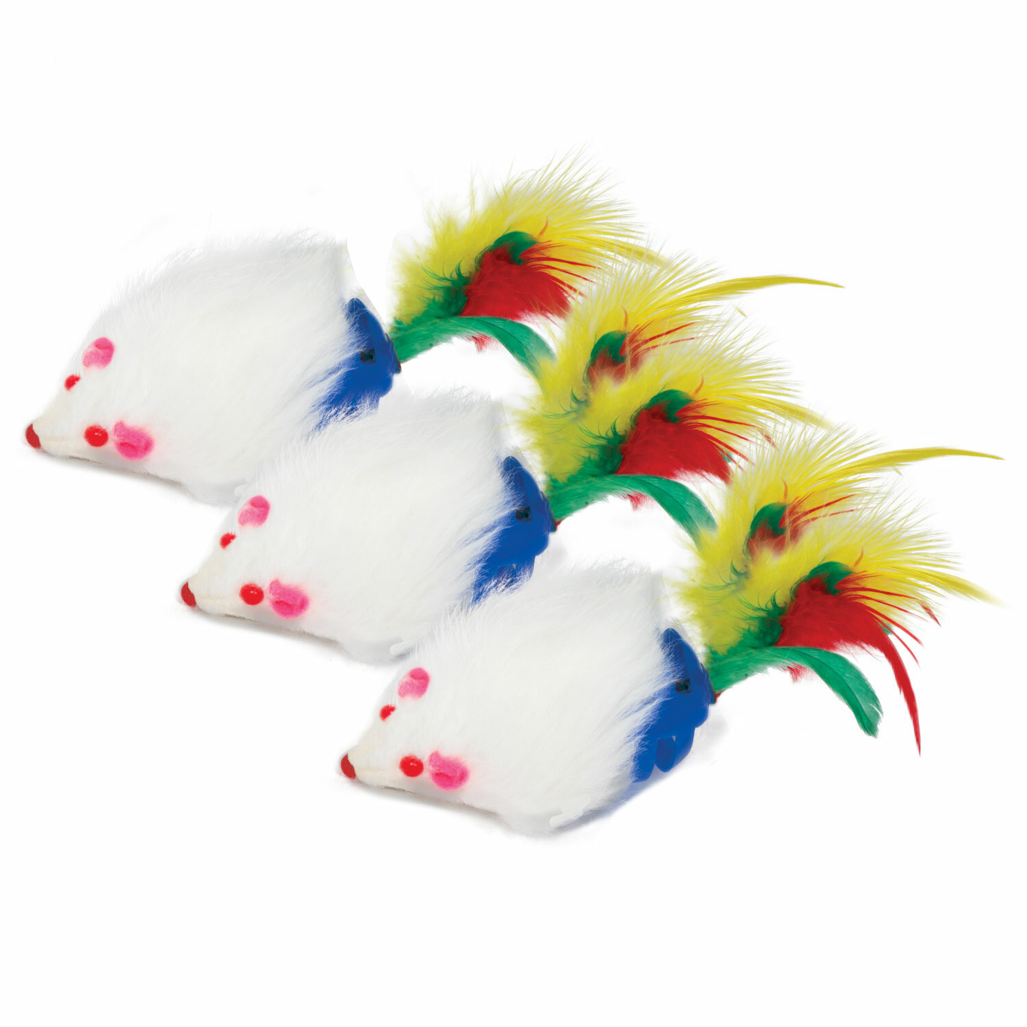 Игрушка для кошек "Мышь-шар с колокольчиком", 7cм (уп.3шт.) Triol