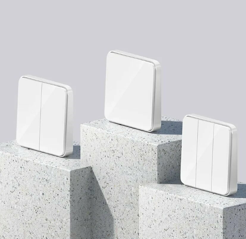 Изображение Умный выключатель одноклавишный Xiaomi Mijia Smart Switch BLE Mesh Single Fire (одну клавиши) DHKG01CM(Mihome APP), Белый