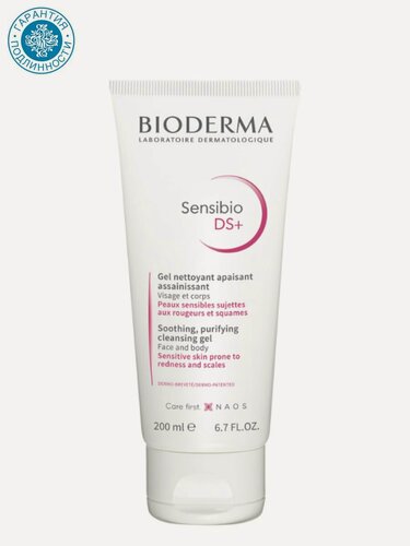 Изображение товара BIODERMA Очищающий гель для кожи с покраснениями и шелушениями DS+, 200 мл