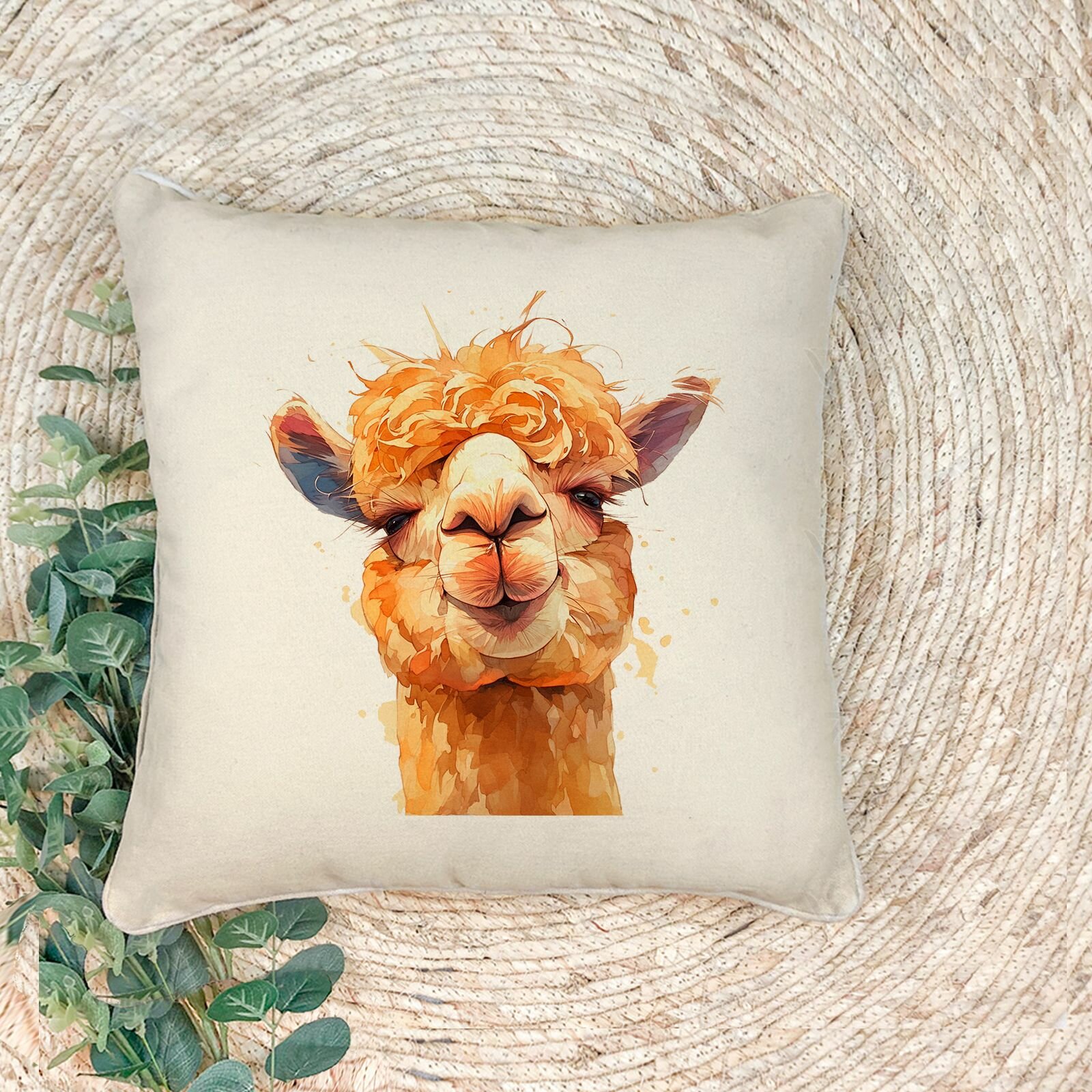 Наволочка для декоративной подушки "Шерстянная Альпака", 41*41 см, эко-ткань хлопок/полиэфир, 1 шт.