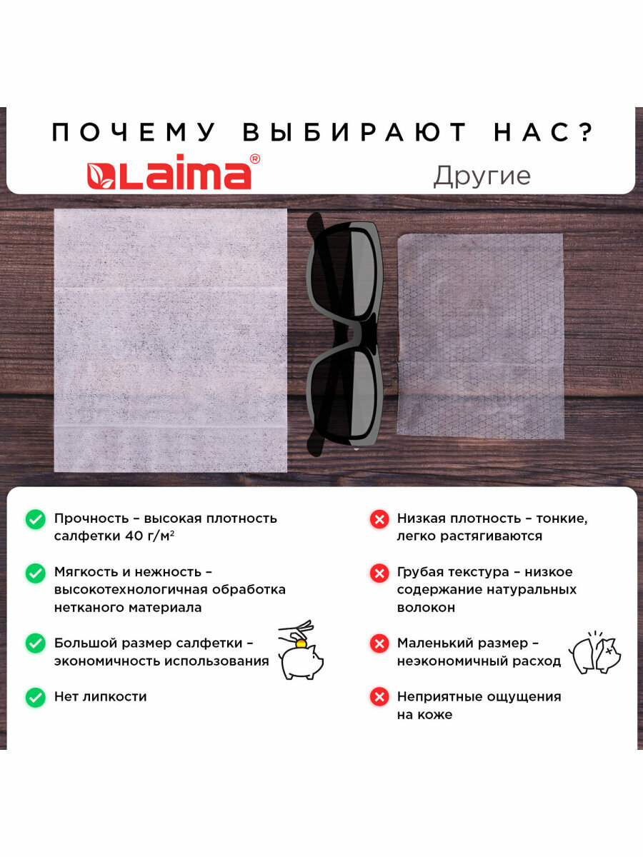 Изображение Салфетки влажные антибактериальные для уборки 120 шт, с пластиковым клапаном, Laima Antibacterial, 112497