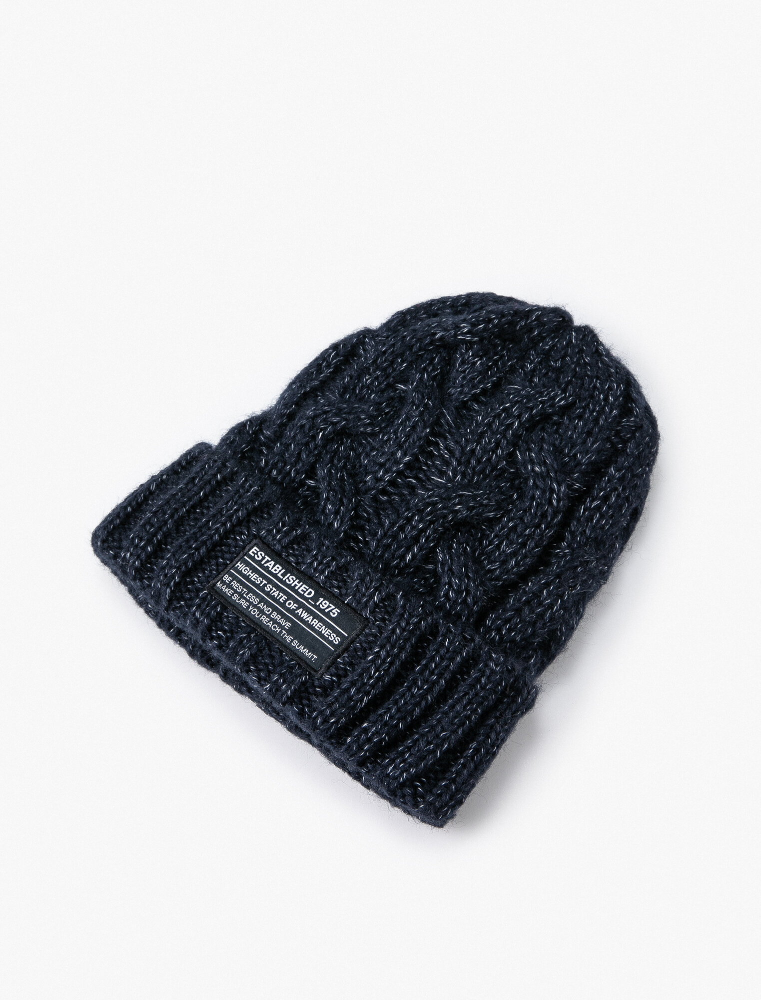 Шапка KOTON для мужчин, размер универсальный - one size, темно-синий — фото 1