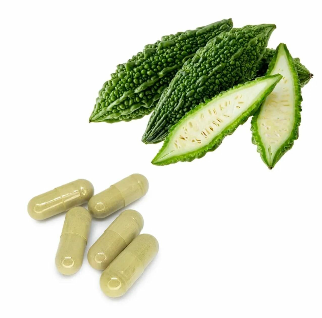 Картинки Thanyaporn Herbs Капсулы Дикий Горький огурец Момордика Bitter Cucumber Capsule (Таиланд), 100 шт