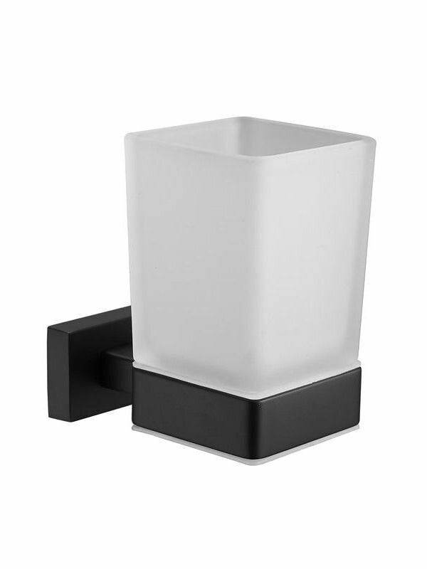 Стакан для зубных щеток настенный стекло B90306 BELZ черный