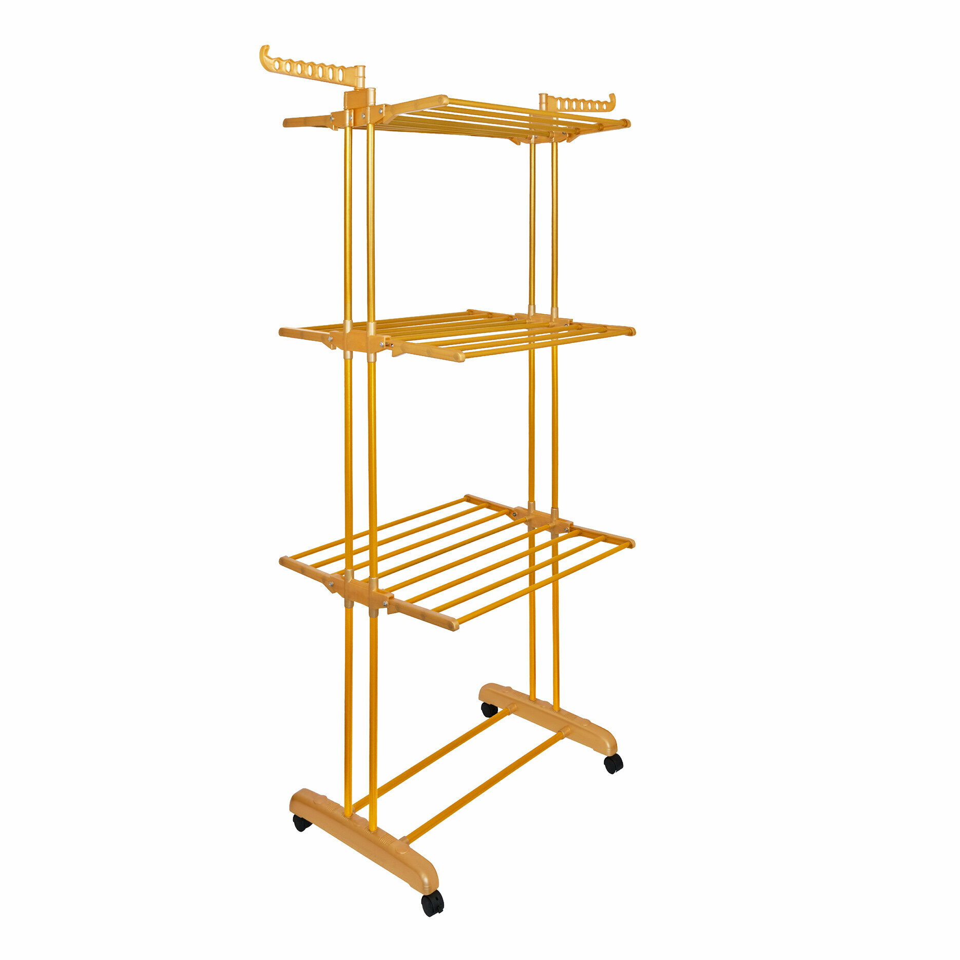 Сушилка напольная для белья BEON BN-01Gold 20 метров 3 яруса по 8 прутьев производство Россия