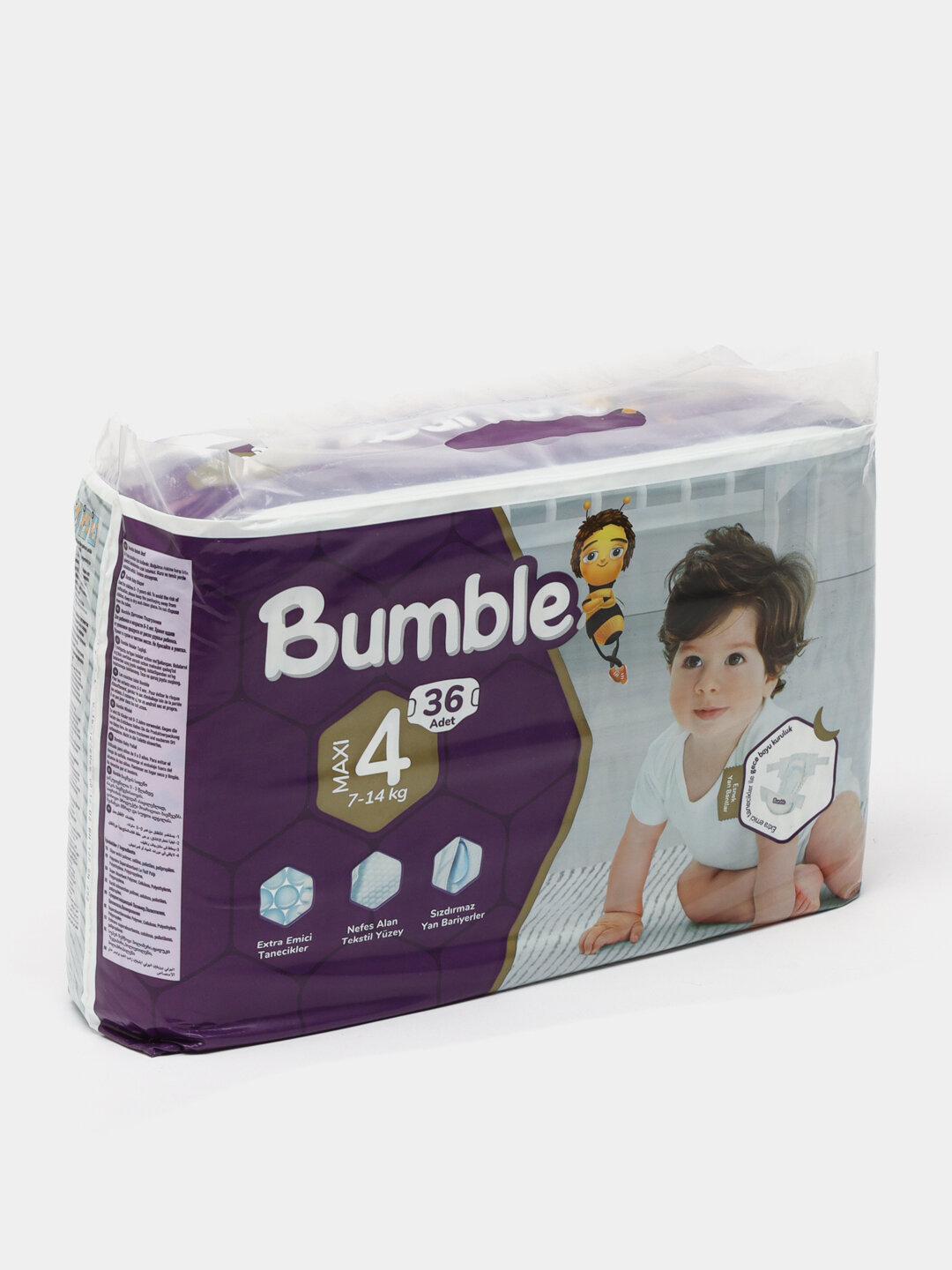 Подгузники Bumble, 4, 36 штук, 7-14 кг