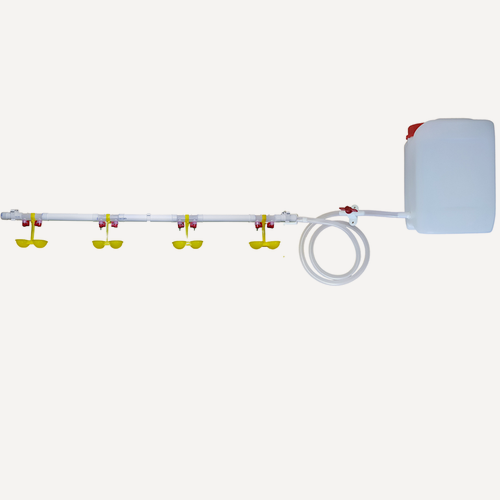 Изображение товара Ниппельная система поения НП18 100см с канистрой 5л, комплект. Для бройлеров кур перепелов, для с/х птиц