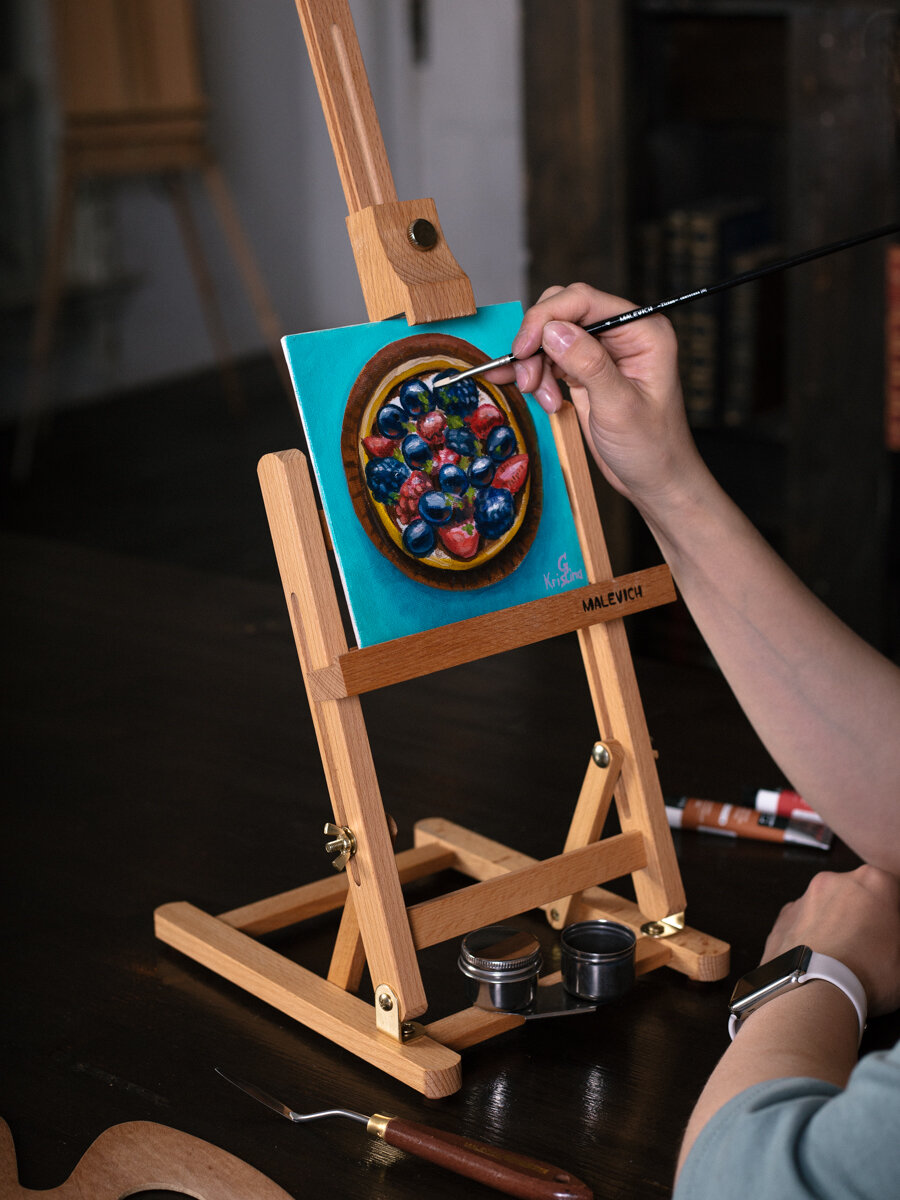 Настольный мольберт Малевичъ мини МЛ-116, деревянный, регулировка наклона и высоты — фото 1