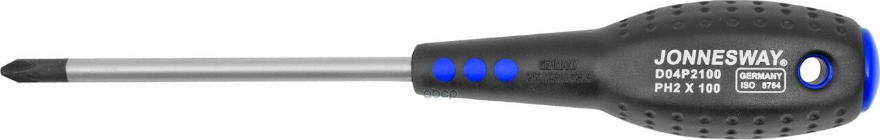 Отвертка стержневая крестовая FULL STAR  PH2х100 мм Jonnesway арт  D04P2100