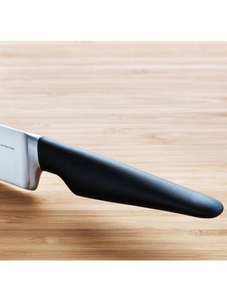 Изображение Нож кухонный IKEA VÖRDA, сталь, пластик, каучук, нескользящая рукоятка, 14см