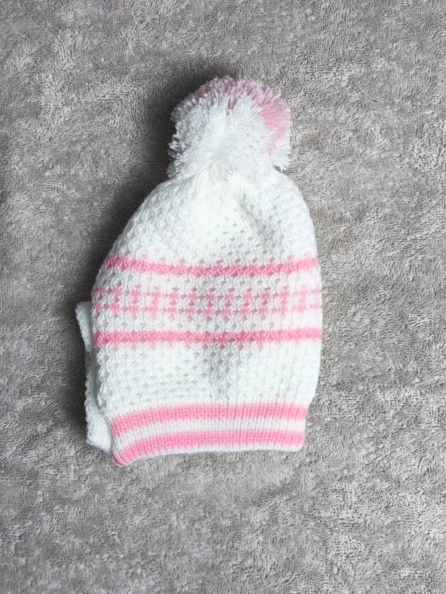 Шапка-ушанка для детей, размер 1, белый — фото 1