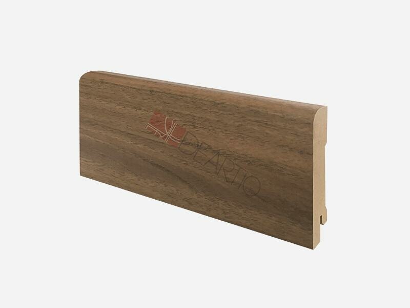 Плинтус Напольный МДФ Ликорн B202-07 Орех Американский В80хТ16хД2050 мм DeArtio.