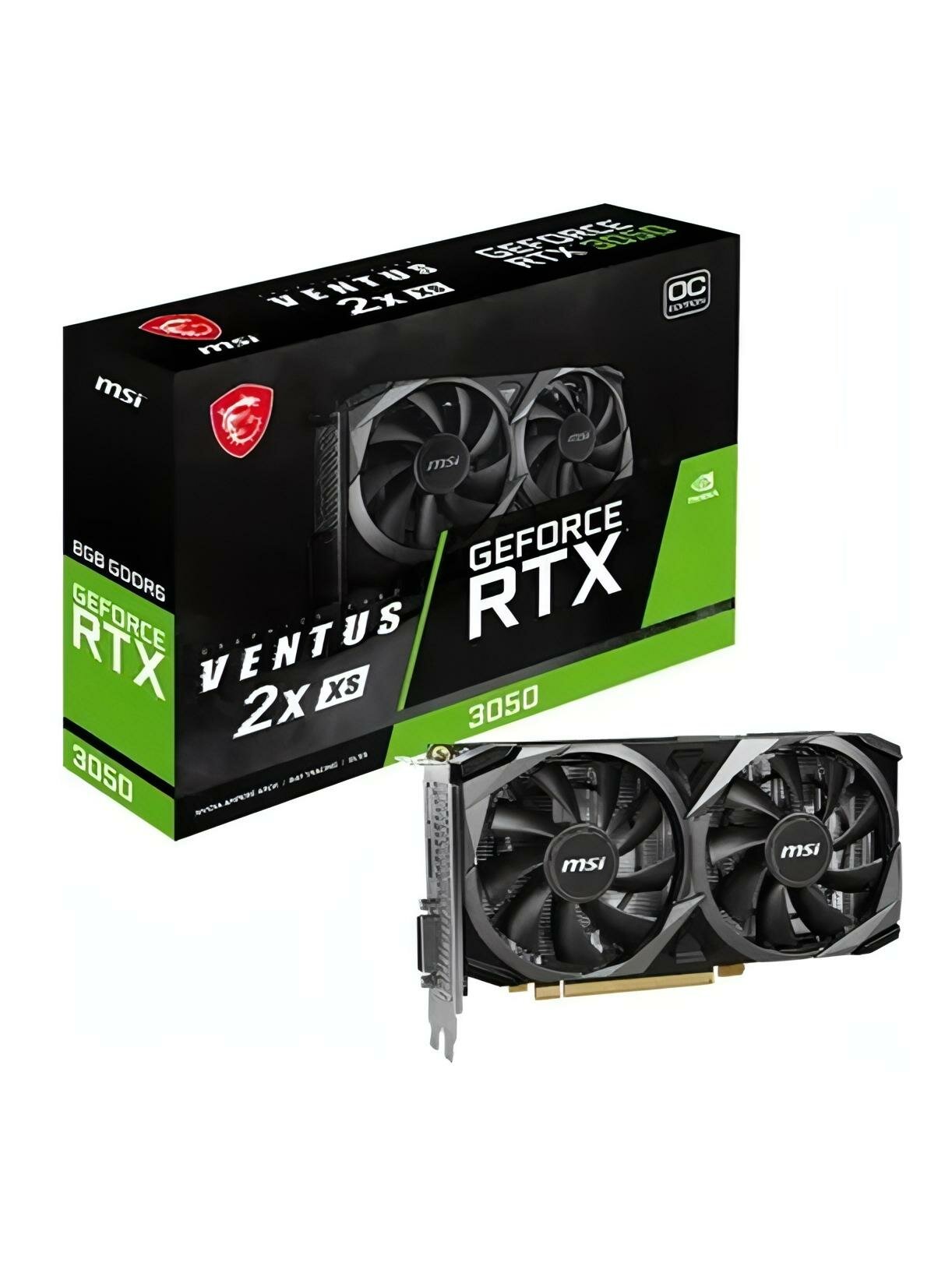 Видеокарта MSI RTX 3050 VENTUS 2X XS 8G