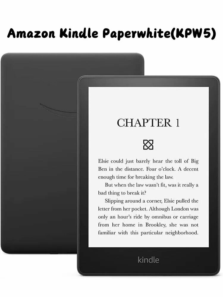 Amazon 6.8" Электронная книга Amazon Kindle paperwhite 5（2021）Signature Edition , черный, черный матовый