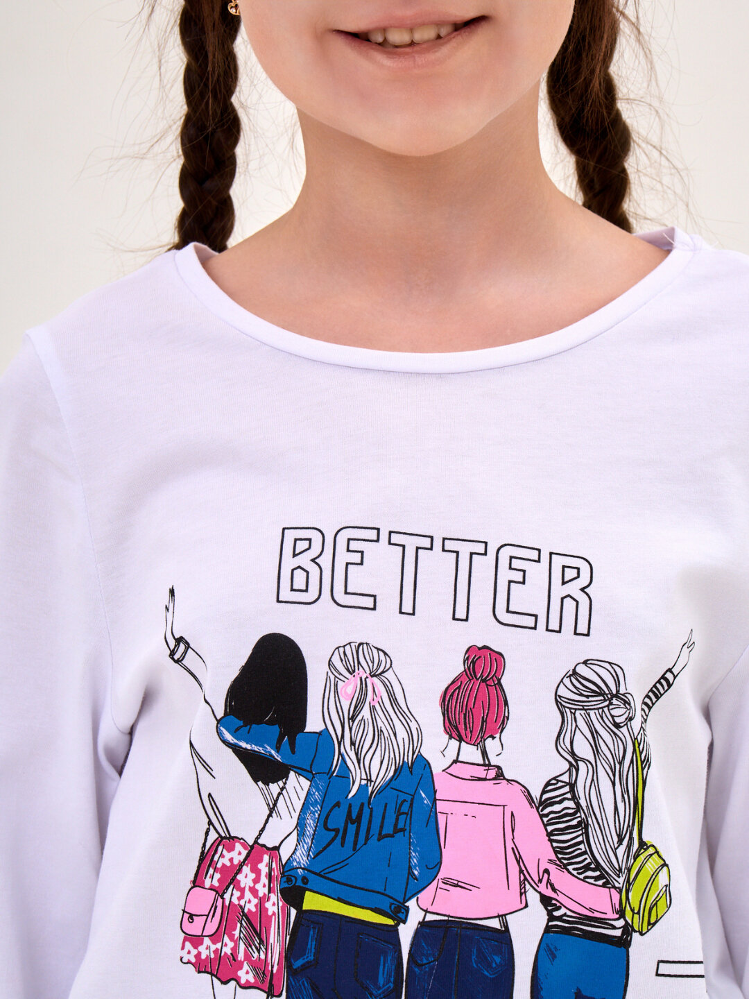 Лонгслив neo, размер 146, белый — фото 1