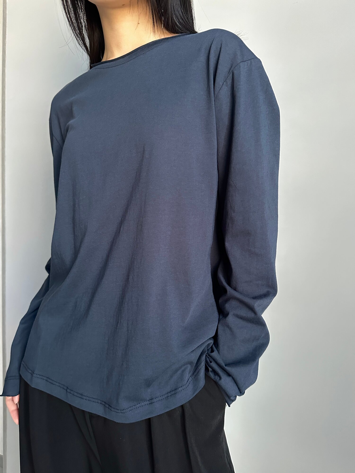 Лонгслив Черный, Белый, Синий