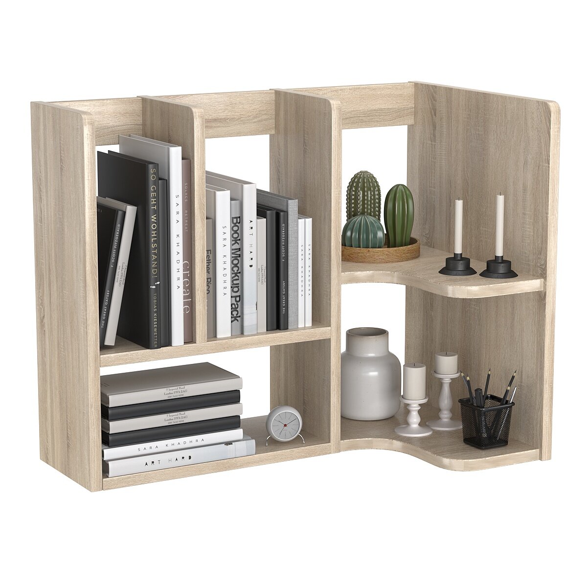 Полка настольная Вектор №20, Дуб Сонома. Производство товара - компания ТОБ.