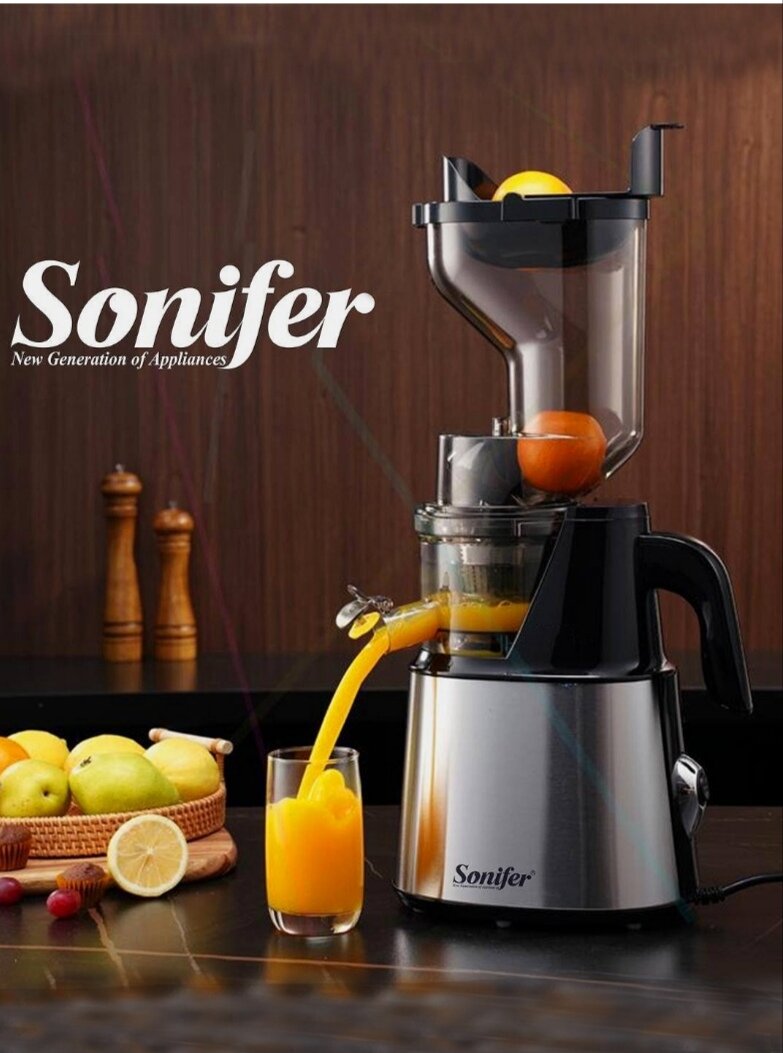 Соковыжималка Sonifer SF-5538, бытовая, 150Вт, медленная, электрическая, для цитрусовых