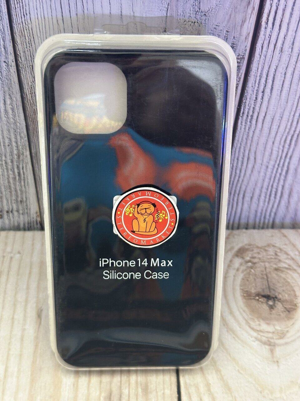 Чехол для Apple iPhone 14 MAx Silicone Case без лого (полная защита)чёрный