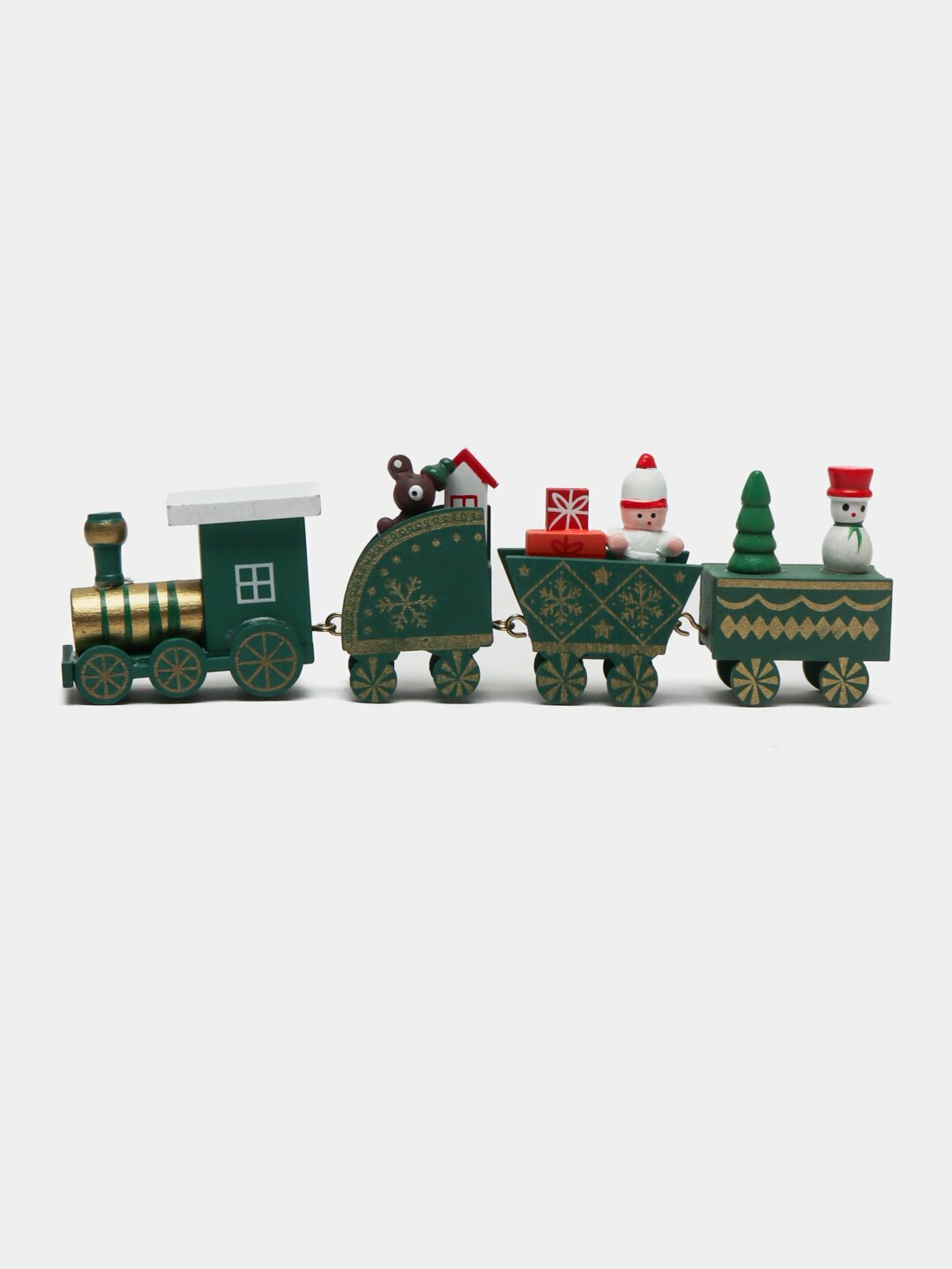 Новогодний игрушечный поезд - Бежевый меланж — фото 1