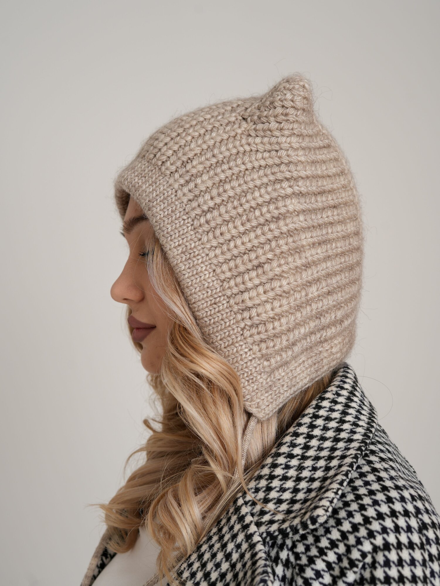 Шапка Leydi's Осень-зима 2026 для женщин, размер 52-58, бежевый — фото 1