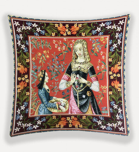 Изображение товара Подушка Декоративная Гобеленовая 45х45 "Гармония обоняния" Для Интерьера, на Молнии