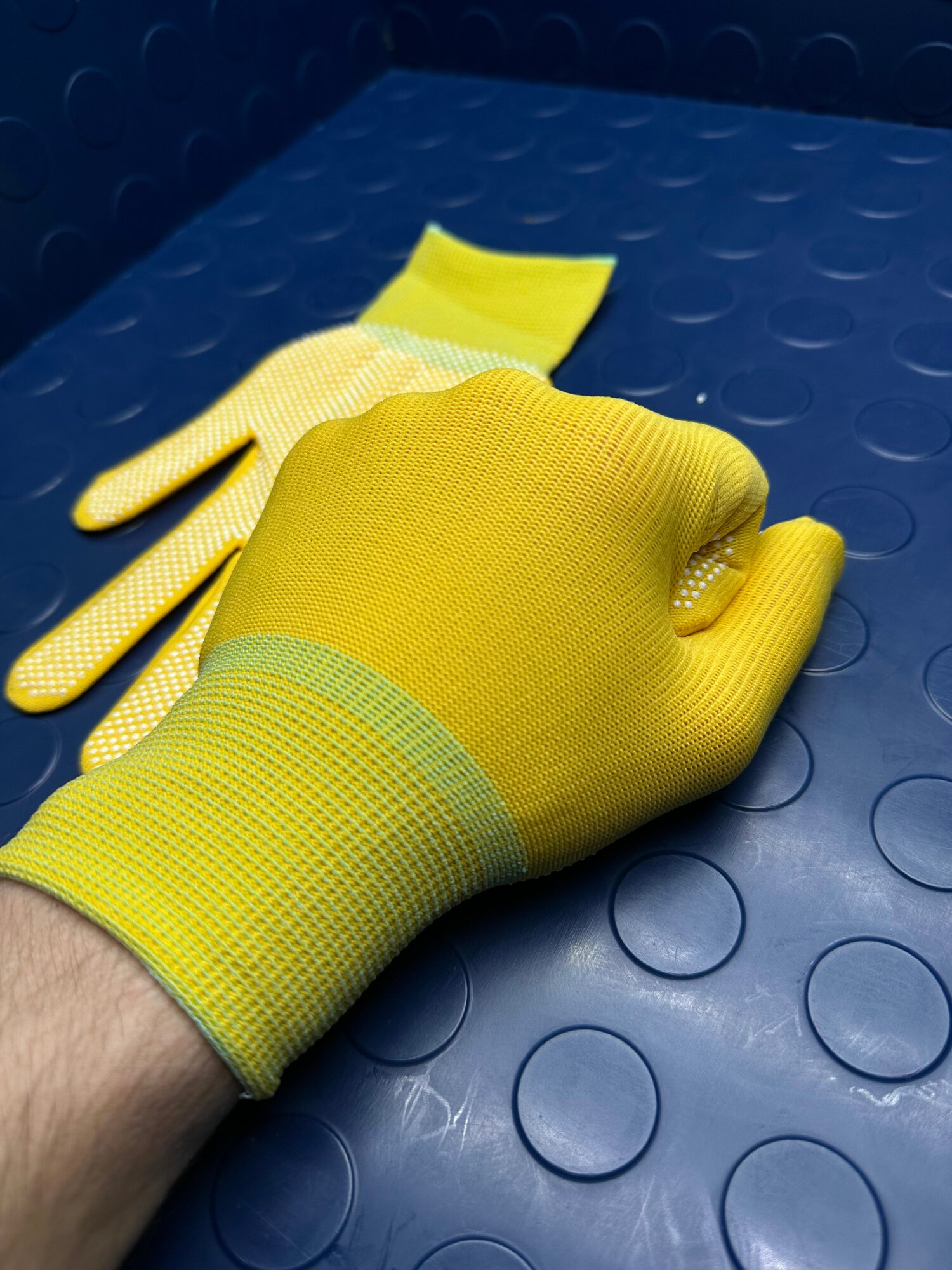 Чёткие перчатки 5 пар, M, жёлтые — фото 1