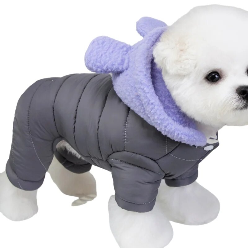 Комбинезон для собак маленький, серый 01