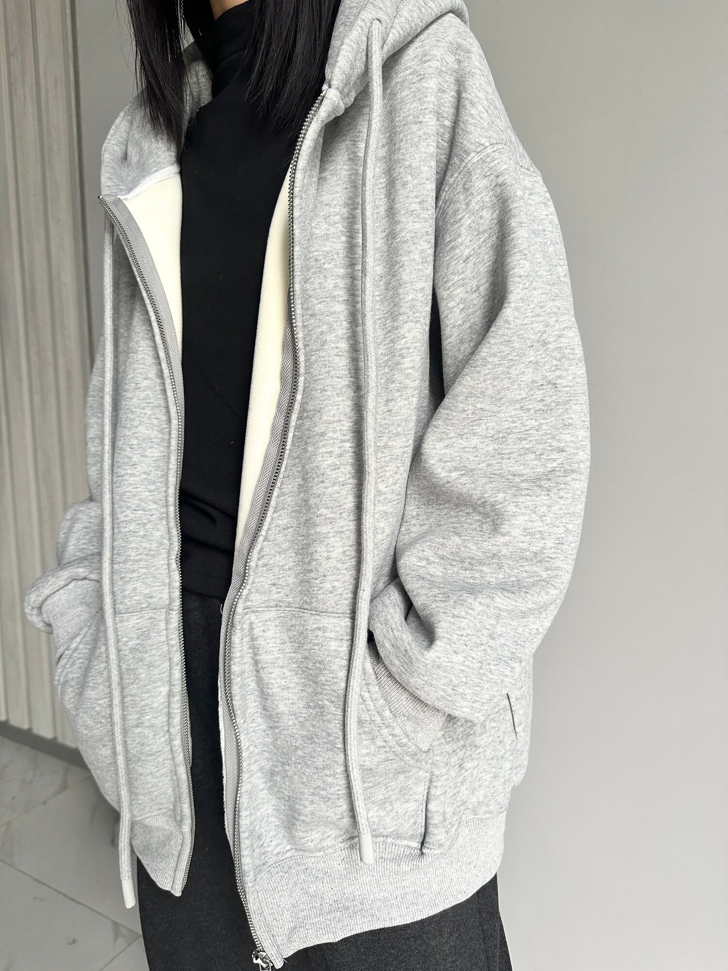 Худи INK Черный, серый, светло-серый, размер Std, , серый — фото 1