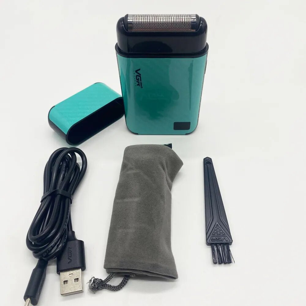 Электробритва VGR V-369, для бороды и волос, нержавеющая сталь, быстрая зарядка — фото 1