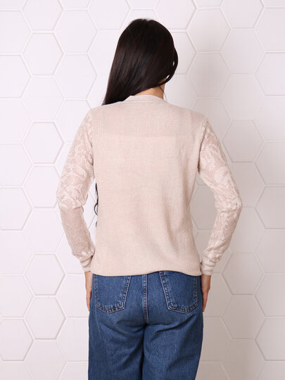 Свитер , размер OneSize, светло-бежевый — фото 1