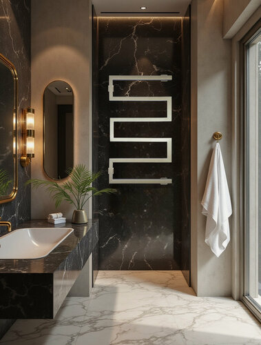 Изображение товара Полотенцесушитель водяной SNAKE-2 80х40 (см) Грейдж Угловое подключение