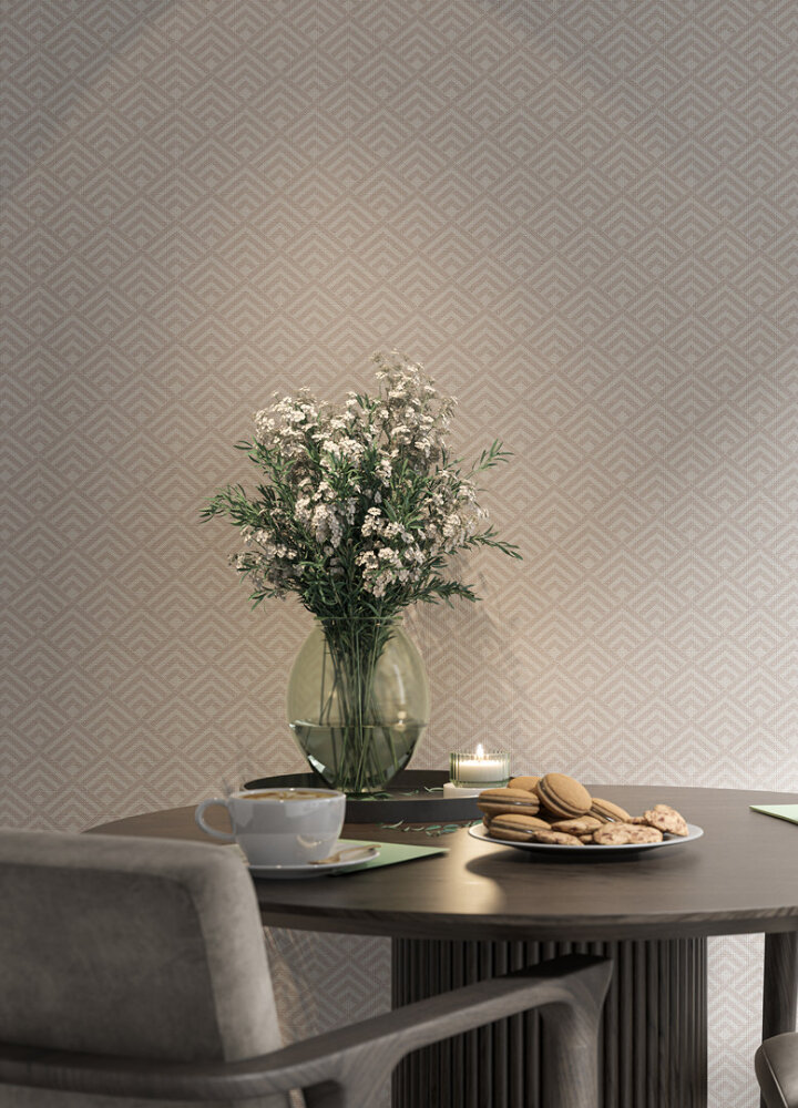 Обои виниловые на флизелине метровые 1.06 KERAMA MARAZZI, Уик-Энд, мотив, серый геометрия, KM7810 — фото 1