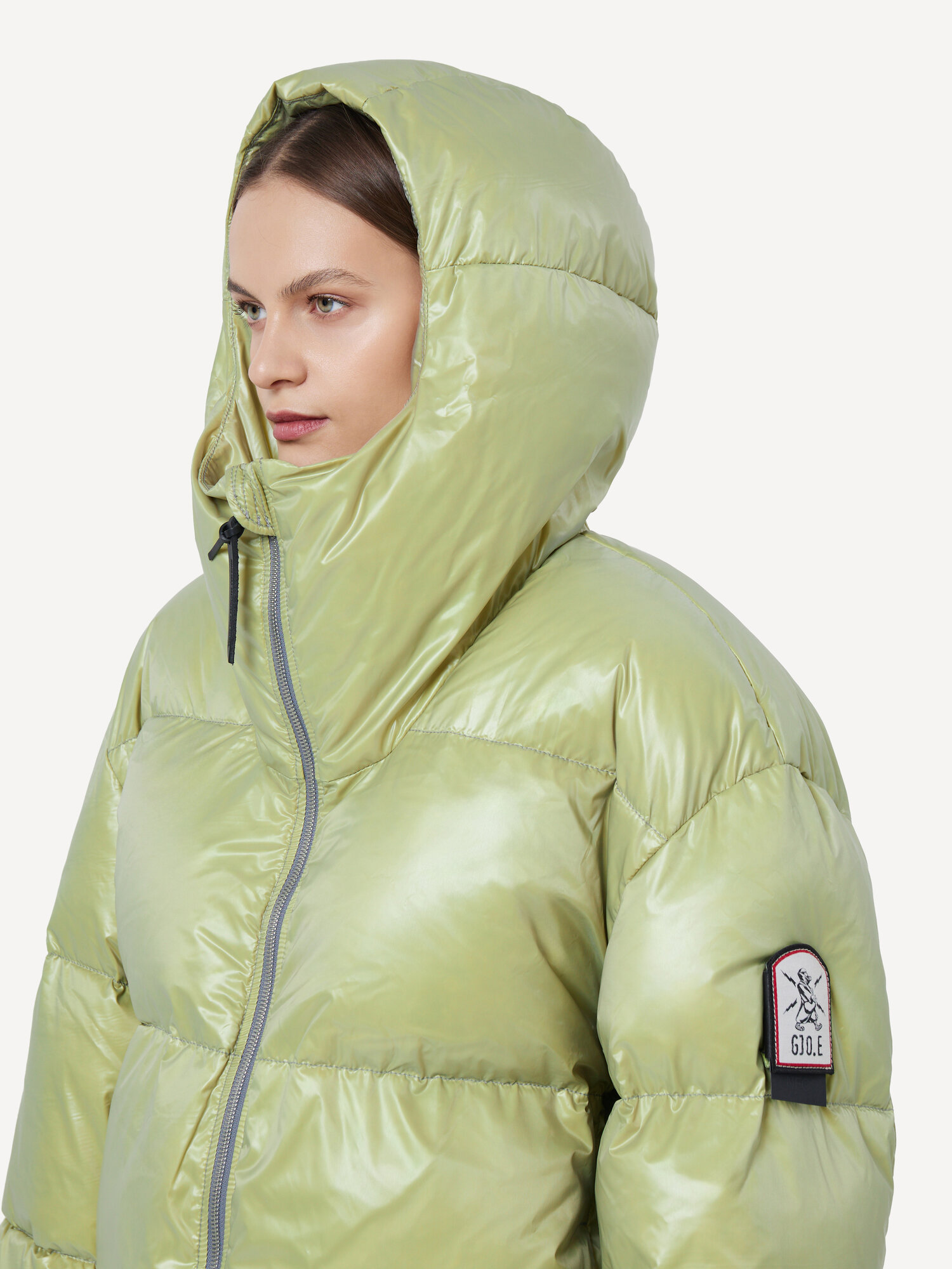 Пуховик Grunge John Orchestra. Explosion, размер 42, светло-зеленый — фото 1