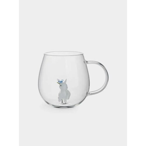Кружка 450 мл стекло Б Кролик с цветком Easter 1935₽
