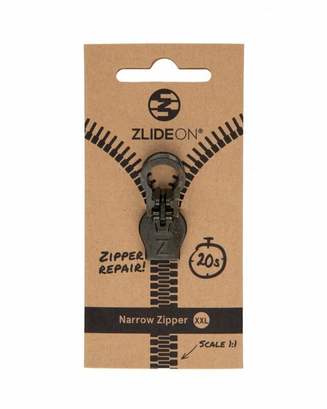 Бегунок для молнии ZlideOn Narrow Zipper XXL 10C-1 (Black)