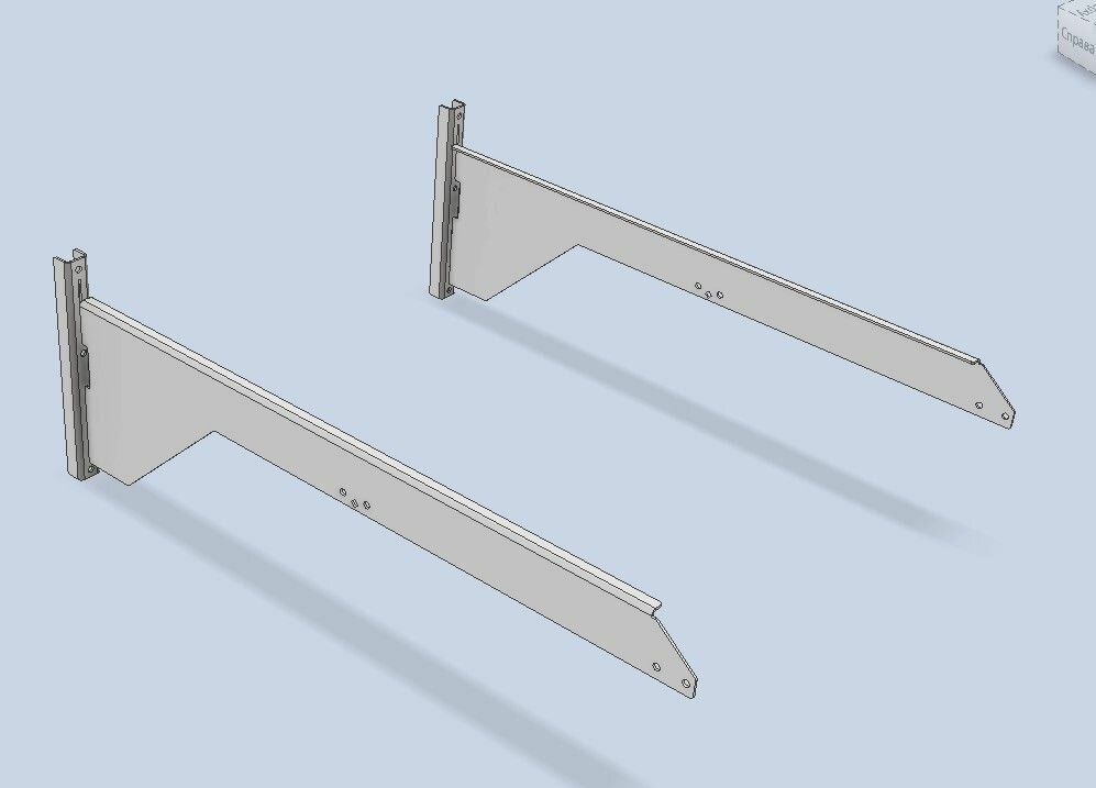 Кронштейн крепления "Водопад 24л термо осина" к стене ( пара ) 430 — фото 1