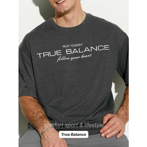 фото Футболка true balance, 1 шт., размер 2xl, черный меланж