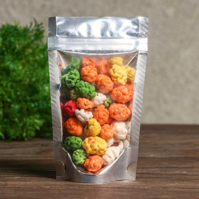 Пакет Zip-lock ПП, металлизированный, со сплошным окном, 9×15 см, 50 шт.